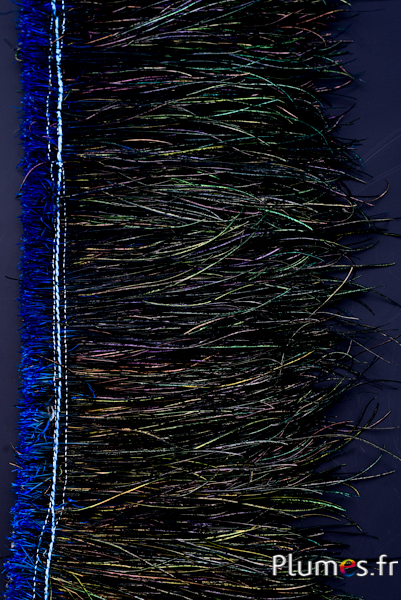 Paon bleu frange - longueur des fils 15-20 cm - bleu